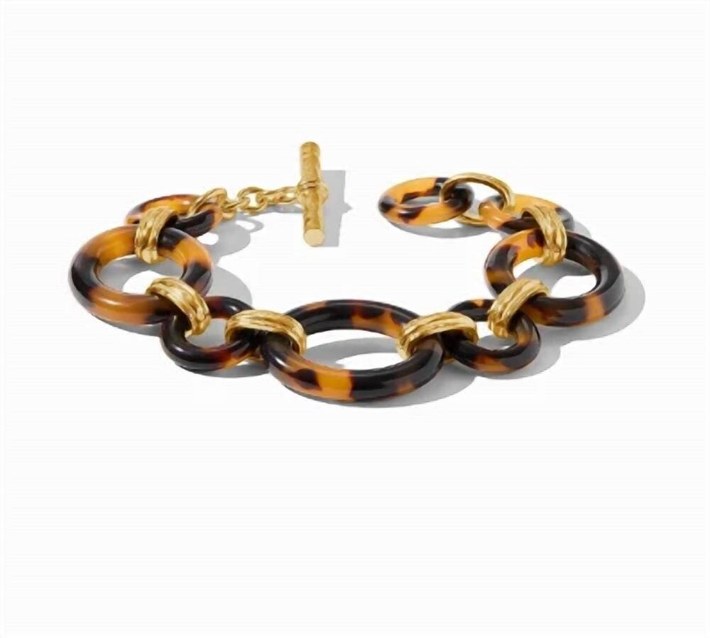 NEW JULIE VOS women's madison link bracelet in tortoiseshell
